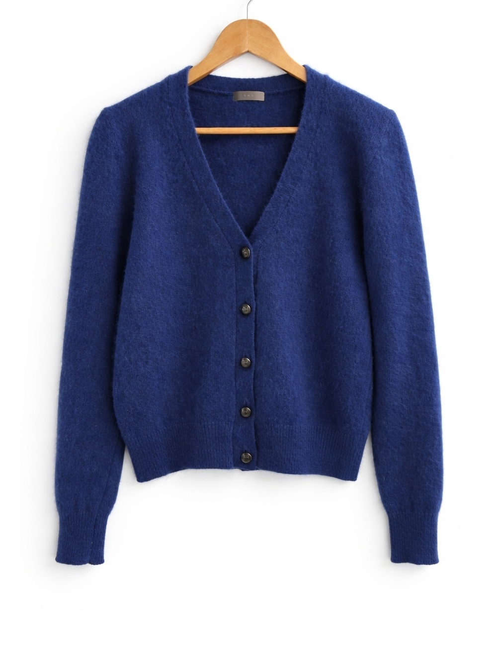 V-Neck Button Cardigan in Deep Blue
